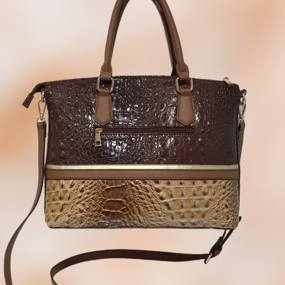 MFK Collection Sophie Crocodile Embossed Tote/Crossbody by Mia K., Vegan Leather - Picture 2 of 13
